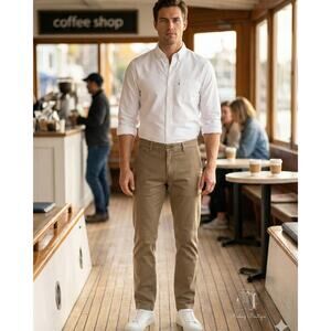 Levi's Mens 36x30 XX‎ Chino Pants Standard Taper Regular Fit Stretch Beige Khaki